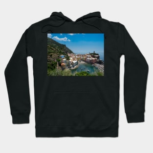 View on the cliff town of Vernazza, one of the colorful Cinque Terre on the Italian west coast Hoodie